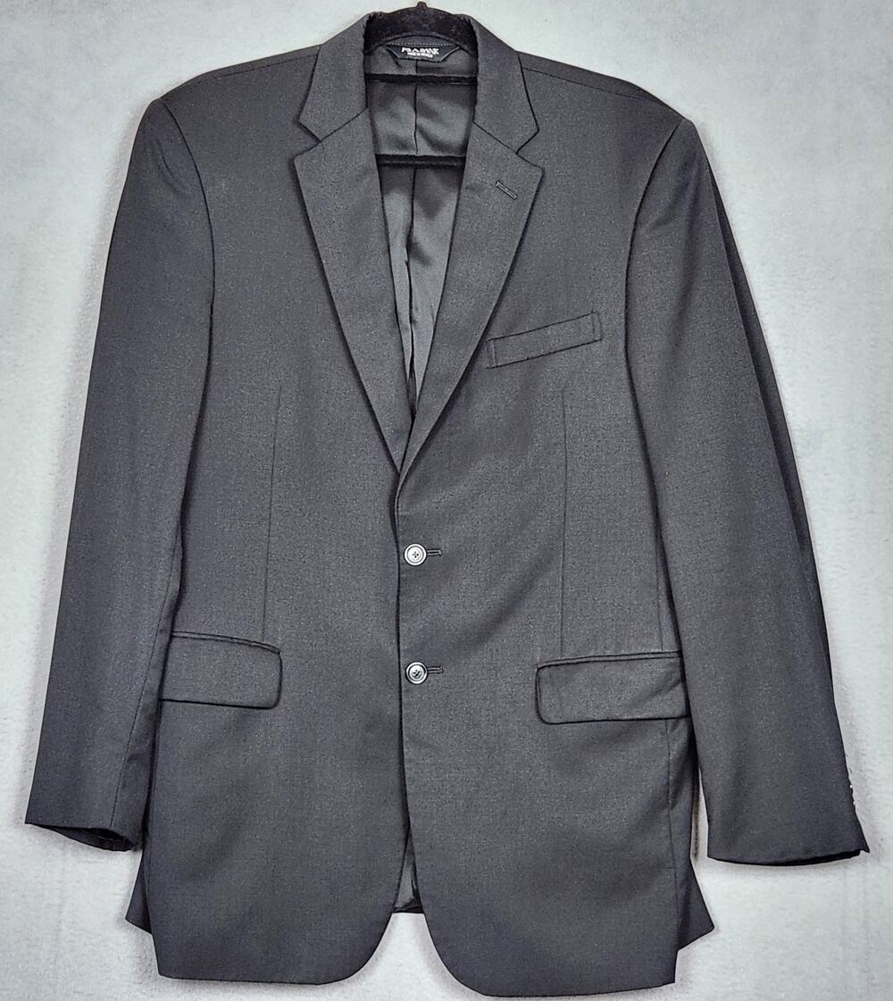 JOS A BANK Travelers Suit Jacket Mens 41 Long Black Career Wedding Business Wool